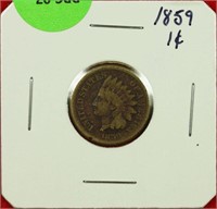1859 Indian Cent F