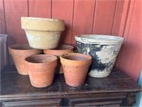 Assortment of Pottery Planters