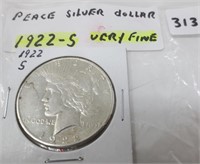 1922-S Peace silver dollar