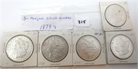 5 - 1879 Morgan silver dollars, High grades
