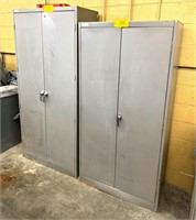 (2) 2-DOOR METAL CABINETS w/ CONTENTS