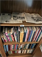 Lot w/Newspaper reprints, misc. books