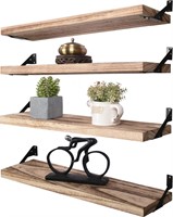 HXSWY 24 Inch Rustic Wood Floating Shelves for Wal