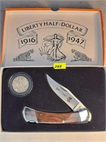 Cherokee Lock Blade Liberty Half Dollar