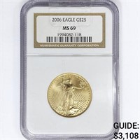 2006 $25 1/2oz American Gold Eagle NGC MS69