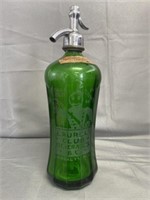 Acid Etched Laurel Seltzer Bottle