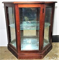 Mirrored Back Lighted Display Cabinet