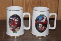 Vintage Santa Coca-Cola Mugs 1996