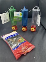 4pc Hummingbird Feeder & Nectar Set