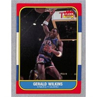 1986 Fleer Basketball Gerald Wilkins Rookie