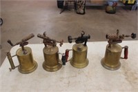 (4) Brass Blow Torches