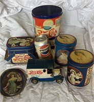 (6) Pepsi-Cola Tins & Delivery Bank