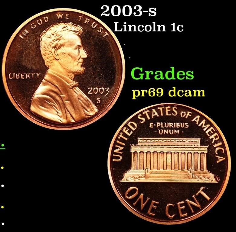 Proof 2003-s Lincoln Cent 1c Grades GEM++ Proof De
