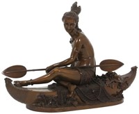 Lg. Signed Duchoiselle Bronze Sculpture
