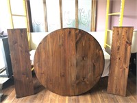 Solid Wood round table 48" w/ two 12? leaves