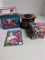 Lot w/Boxed Coaster Set, Playing Cards, etc...