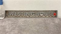 17" WIDE CAST IRON WESTINGHOUSE SIGN