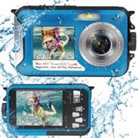 Dual screen waterproof camera
