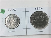 1976 Ms63 Nickel 50 Cents/ Dollar