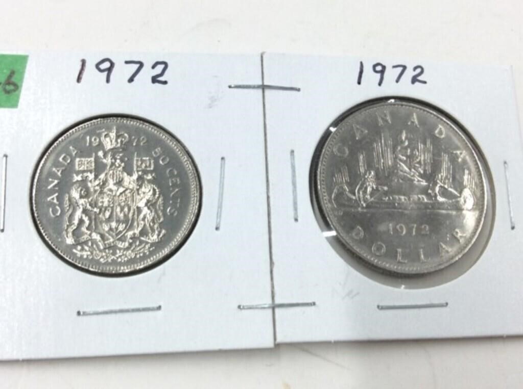 1972 Ms63 Nickel 50 Cents/ Dollar