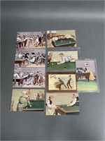 Grouping of Old Billiards Themed Post Cards