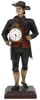 Figural Clock Peddler Timepiece