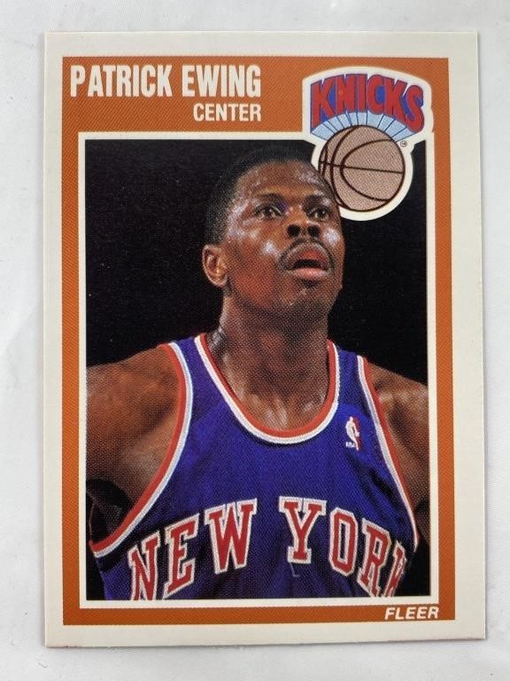 1989 Fleer HOF Patrick Ewing Card