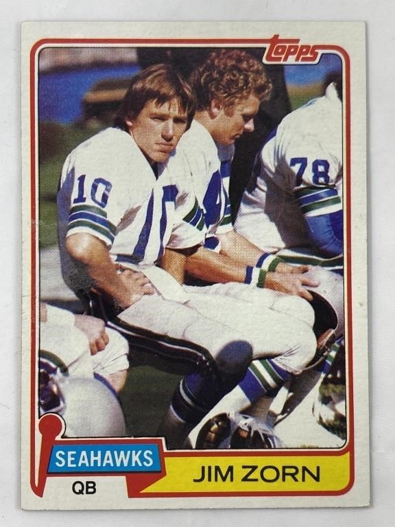 1981 Topps Jim Zorn Card