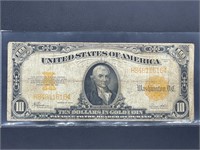 1922 $10 in gold coin note