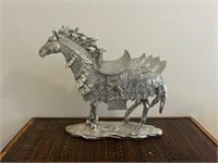 Oriental War Horse Resin Statue