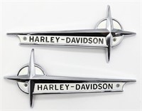 Repro. Harley-Davidson Tank Emblems 8" L x 3-1/2"