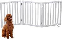 Wooden Dog Gate Freestanding Pet Gate Foldable