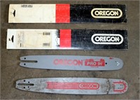 Lot of 4 Oregon Chainsaw Bars