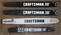 Lot of 4 Craftsman Chainsaw Bars