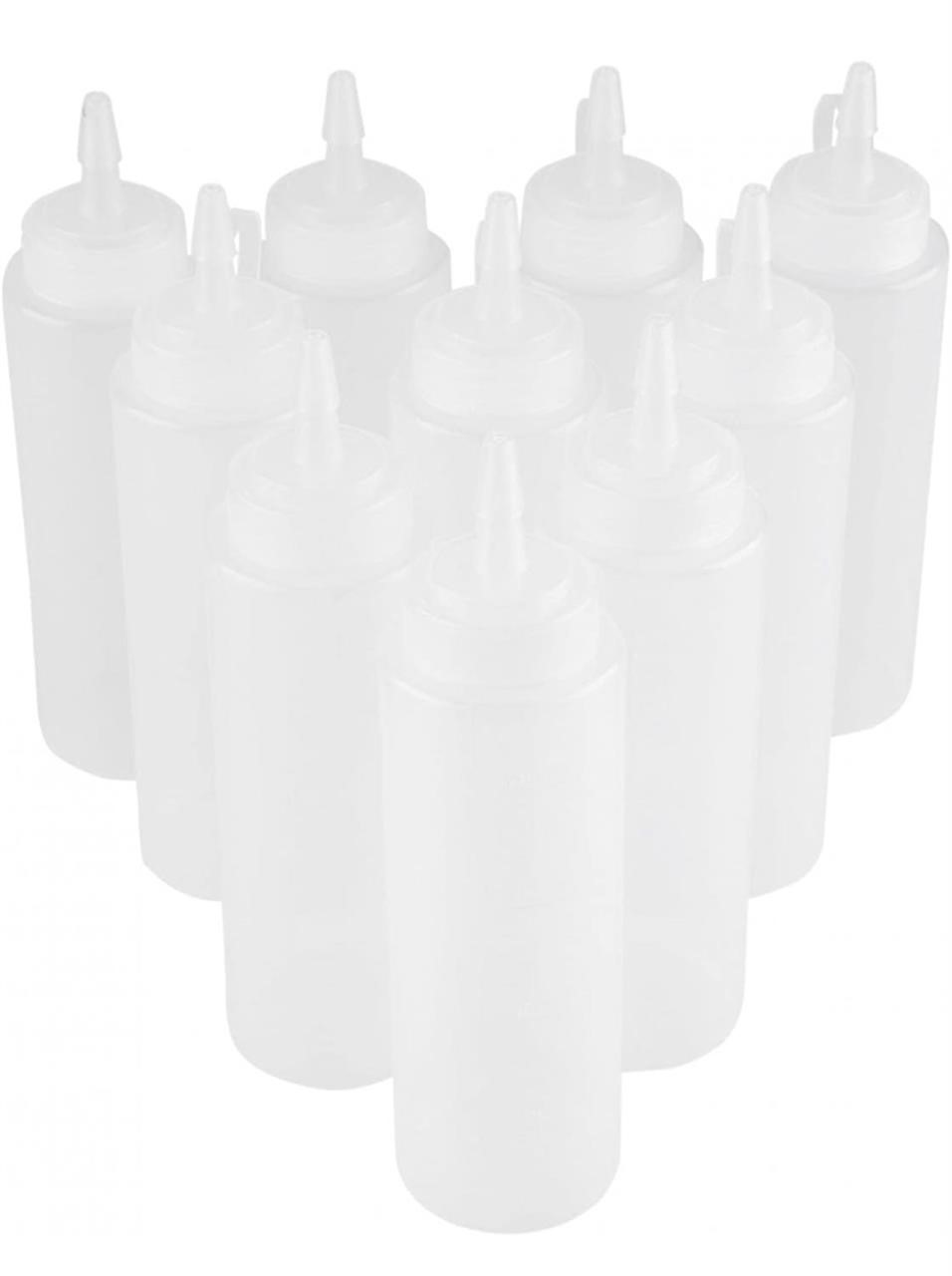 (24 oz) 8-Pack Condiment Squeeze Bottles
