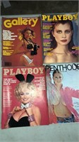 12 play boy magazines- 1970-1984