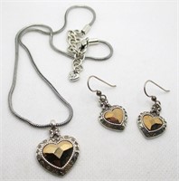 Brighton Faceted Hearts Necklace & Earrings