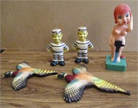 Alcatraz Shakers, Pheasant Plaques, Nudie Girl