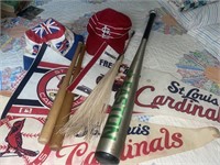 Cardinal, baseball items, Easton bat, Mexican