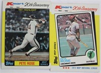 2 Pete Rose Baseball Cards