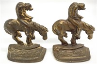 Native American Cast Iron Bookends