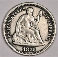 1872 s Semi key Liberty Seated Half Dime