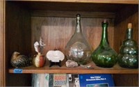 Top shelf- bottles, etc