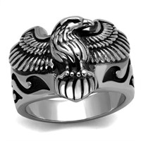 High Polished Detailed Eagle Men's Ring
