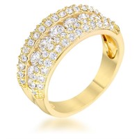 14k Gold-pl. 1.10ct White Sapphire Classic Ring