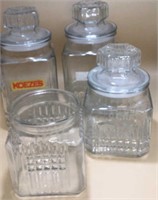 Vintage Glass Koezes Kitchen Storage Caninster.