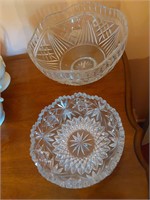 2 Cut Glass (Crystal?) Bowls