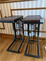 AMBER ACCENT SIDE TABLES - 16" X 9" X 23" METAL