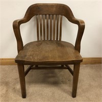 SOLID OAK ARM CHAIR