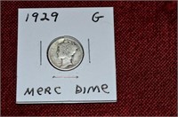 1929 Silver Mercury Dime